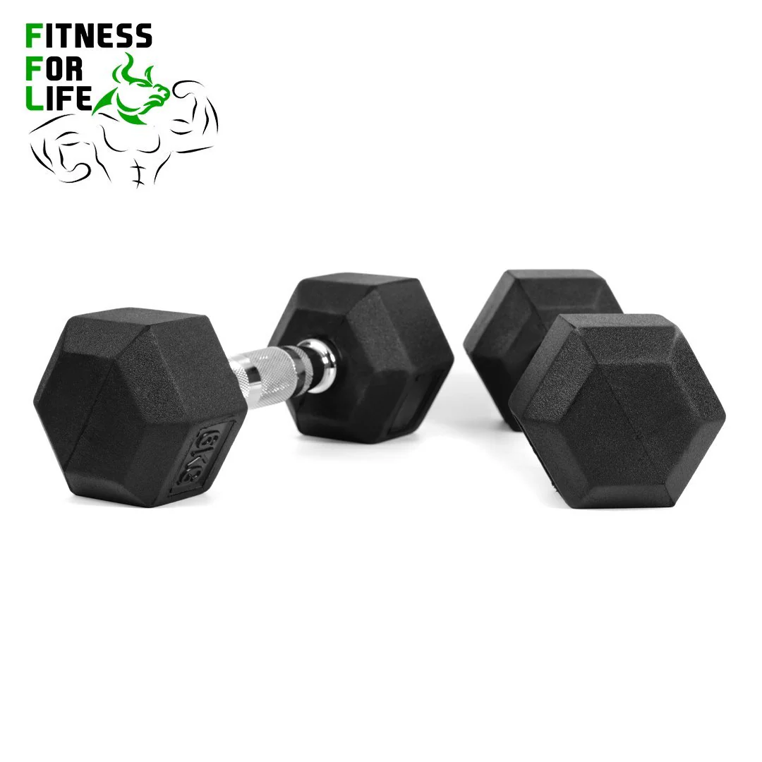 90 lb HEX Dumbbells set + 3 pair rack - Image 3
