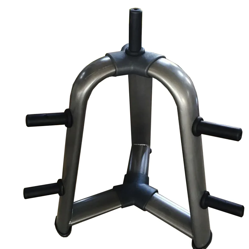 250 lb Tri Grip Weight Plates Set + Bar + Rack - Image 3