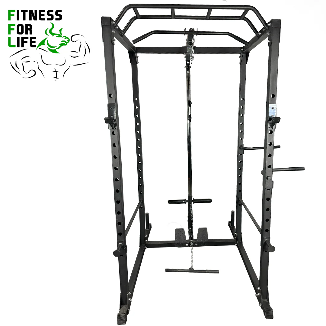 Power Rack Lat Pulldown Bundle (Rubber plates) - Image 4