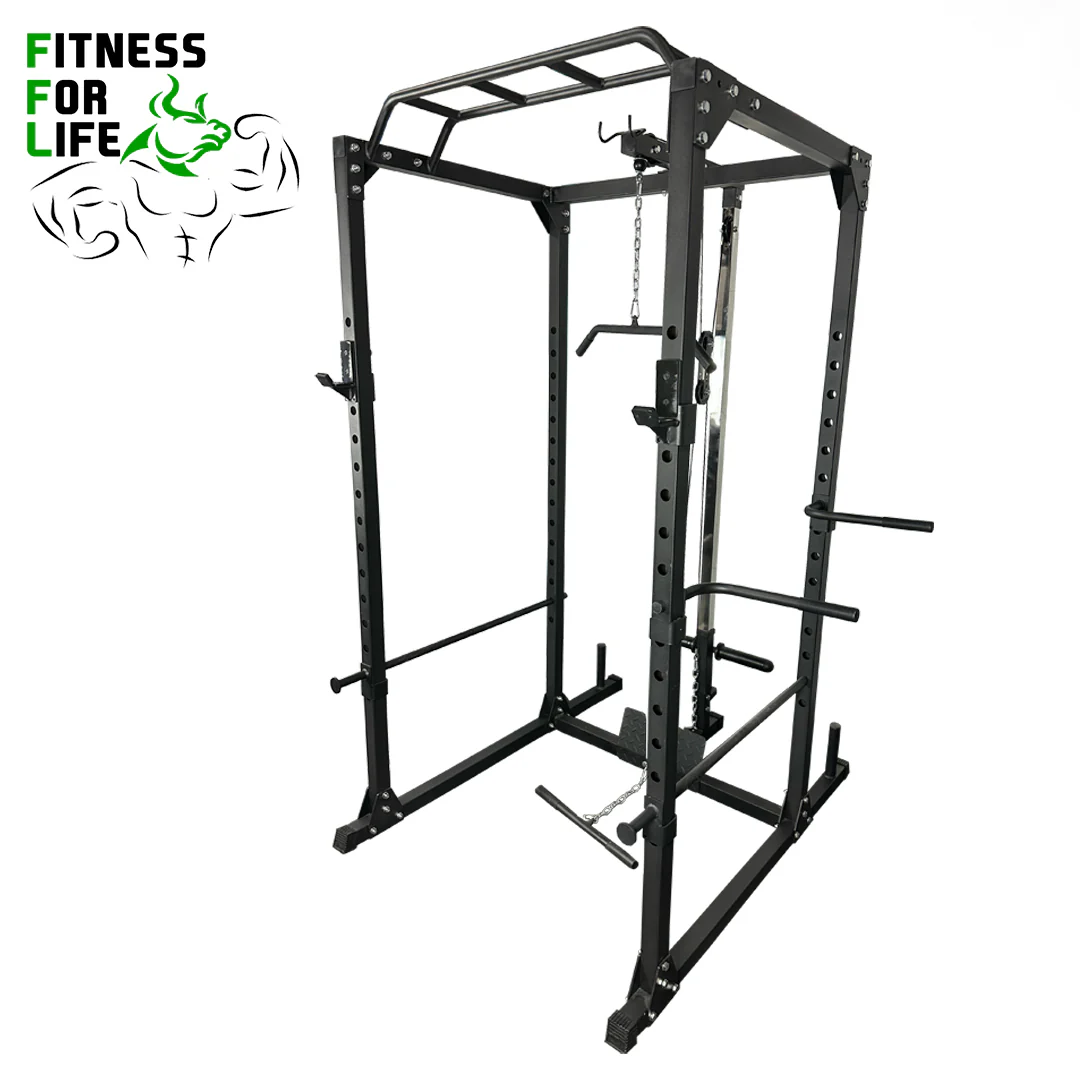 Power Rack Lat Pulldown Bundle (Rubber plates) - Image 5
