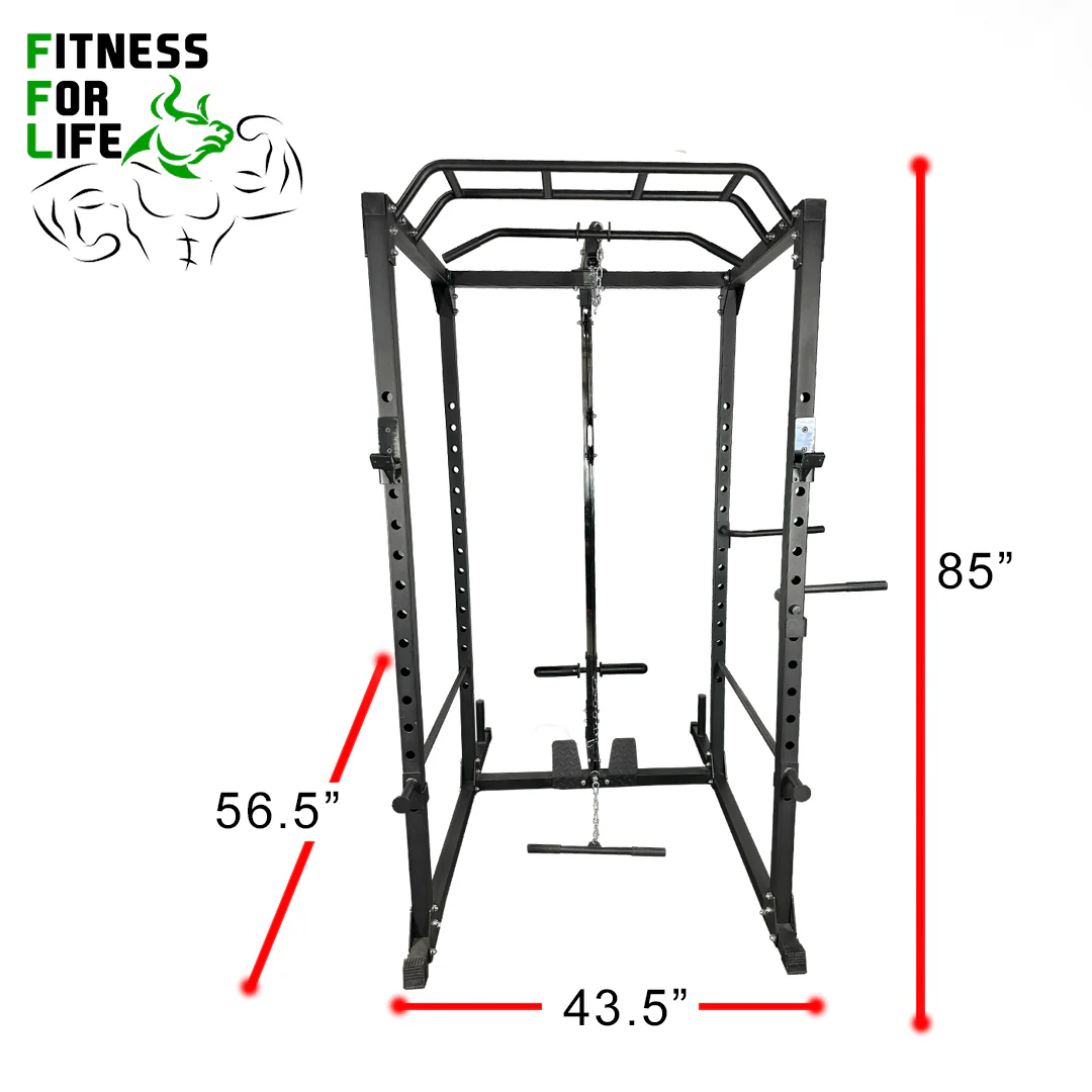 Power Rack Lat Pulldown Bundle (Rubber plates) - Image 8